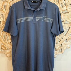 Travis Mathew Blue Polo with Stripes